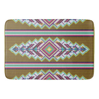 Navajo Bead Pattern Bath Mat