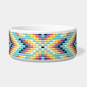 Navajo Bead Pattern Pet Bowl