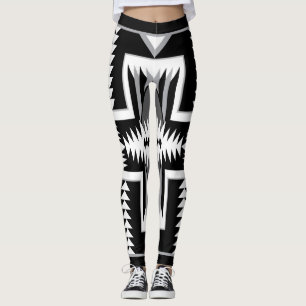 Navajo Black & Grey Leggings