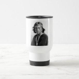 Navajo boy travel mug