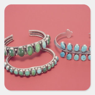 Navajo bracelets square sticker