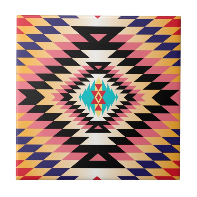 Navajo Design-1 Ceramic Tile (Front)