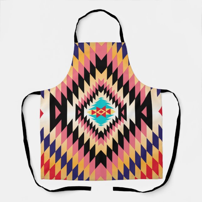 Navajo Design-7 All-Over Print Apron (Front)
