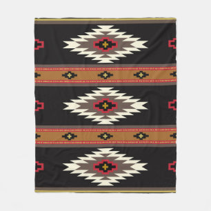 Navajo Design 7 Bandanna Fleece Blanket