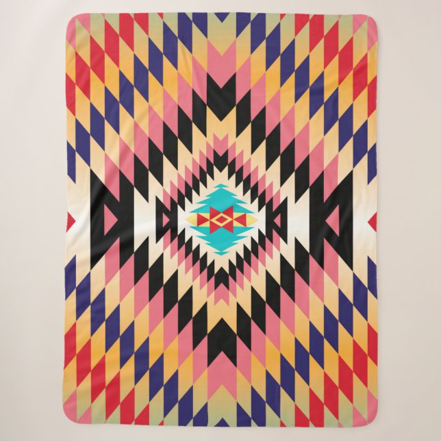 Navajo Design-7 Sherpa Blanket (Front)
