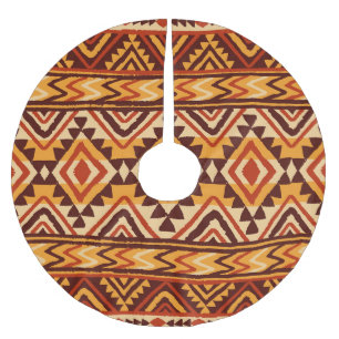 Navajo Ethnic Ornament: Vintage Seamless Brushed Polyester Tree Skirt