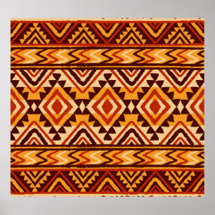 Navajo Ethnic Ornament: Vintage Seamless Poster