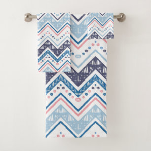 Navajo Ethnic Tribal Pattern Bath Towel Set