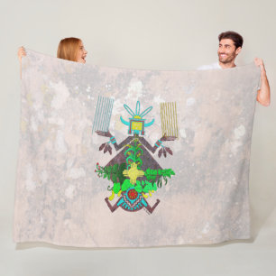 Navajo Father Image, Talking Canyons, New Mexico Fleece Blanket