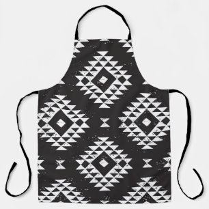Navajo Geometric: Black White Tribal. Apron
