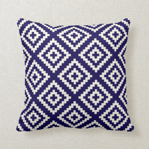 Navajo Geometric Pattern Cobalt Blue Cushion