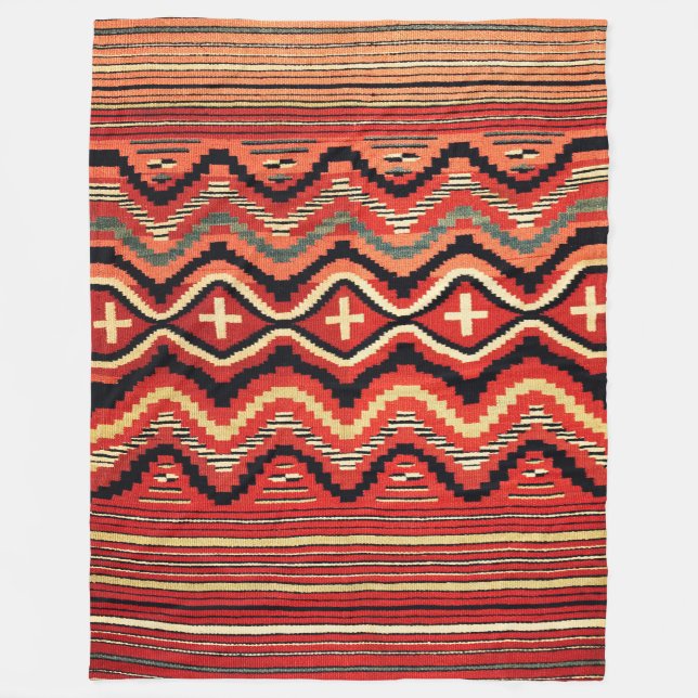 NAVAJO INDIAN CHILD BLANKET FROM 1800s  (Front)