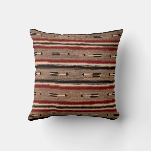 NAVAJO INDIAN HUNTING ARROWS HORSE SADDLE REPRINT CUSHION (Back)