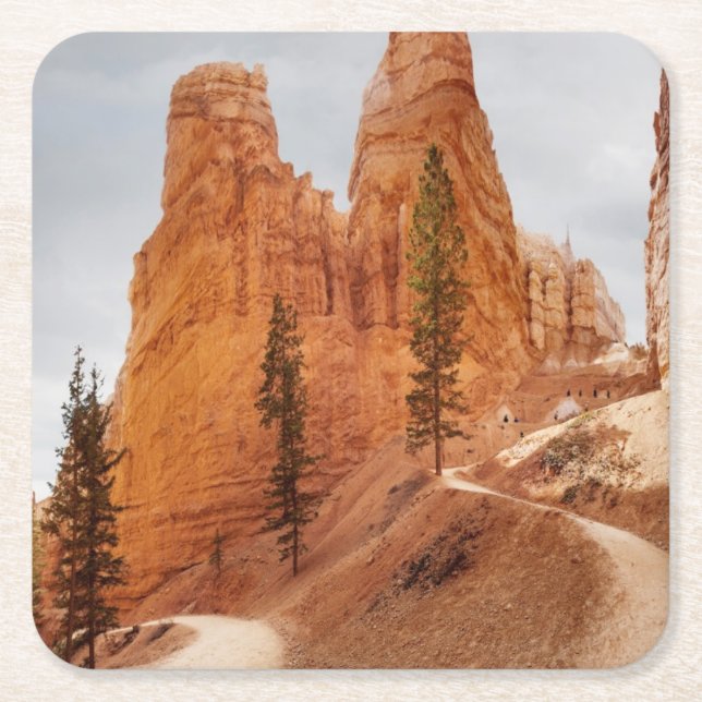 Navajo Loop Trail, Bryce Canyon Square Paper Coaster (Front)