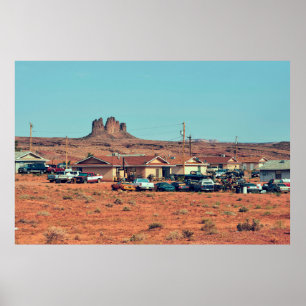 Navajo Native American life on a reservation in Ar Poster
