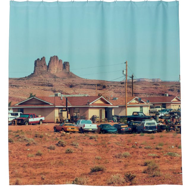 Navajo Native American life on a reservation in Ar Shower Curtain (Front)