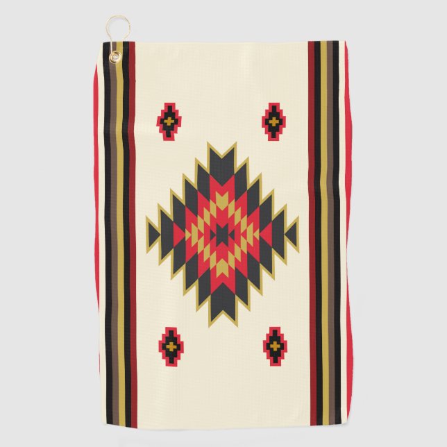 Navajo Pattern 6 Golf Towel (Front)