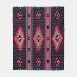 Navajo Pattern 7 Fleece Blanket