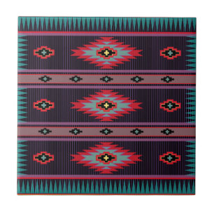 Navajo Pattern Ceramic Tile