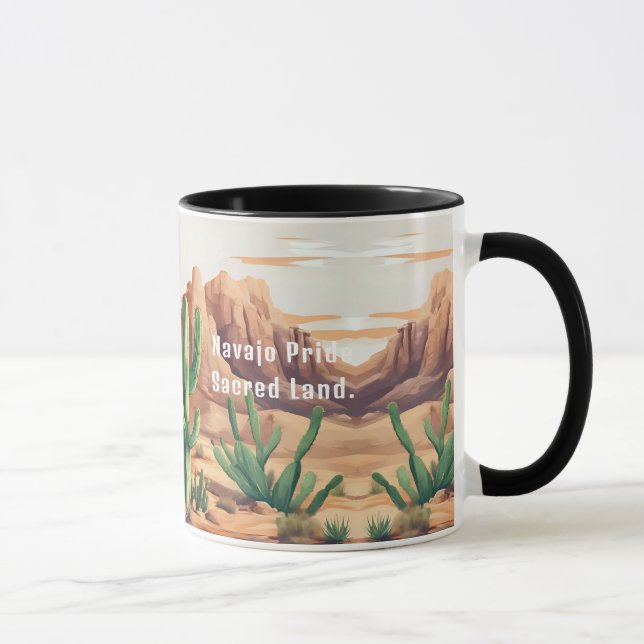 Navajo Pride Typography Spirit Mug (Right)