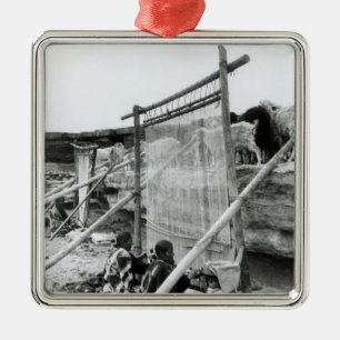 Navajo weavers, c.1914 metal tree decoration
