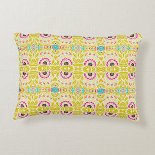 NAVAJO YELLOW TRIBAL PATTERN DECORATIVE CUSHION