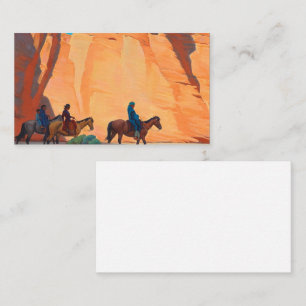 Navajos in a Canyon, 1945 by Maynard Dixon Business Card