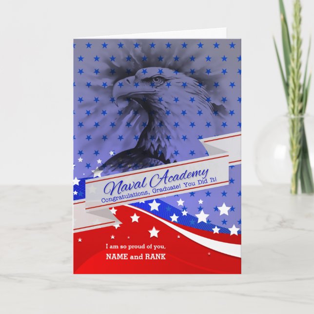 Naval Academy Graduate American Eagle Card (Front)