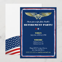 Naval Air Force Retirement Party Invitations