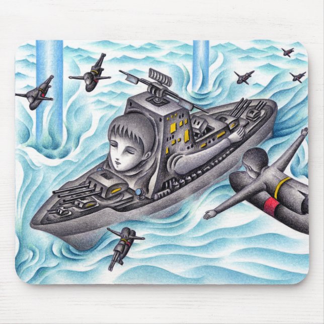 Naval battle game. mouse pad (Front)
