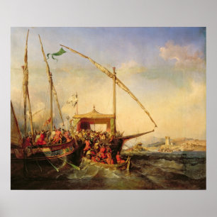 Naval Battle of Imbre in 1346, 1842 Poster