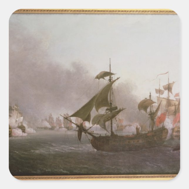 Naval Combat off the Isle of Grenada Square Sticker (Front)