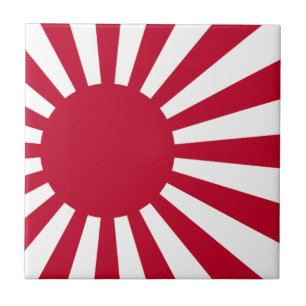 Naval Ensign of Japan - Japanese Rising Sun Flag Tile
