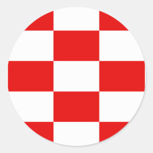 Naval Ensign Of The Independent State Of Croatia, Classic Round Sticker
