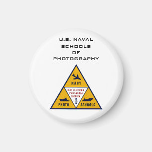 Naval Schools of Photography (Colour) Round Magnet
