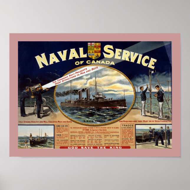 Naval Service of Canada (border) Poster (Front)