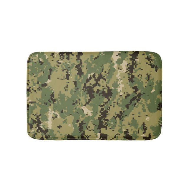 Naval Woodland Camouflage Bath Mat (Front)