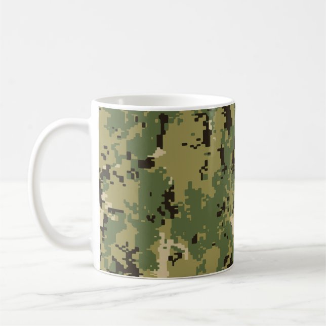Naval Woodland Camouflage Coffee Mug (Left)