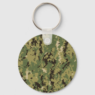 Naval Woodland Camouflage Key Ring