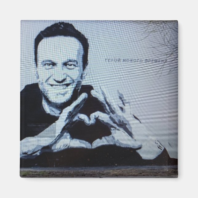 Navalny the Hero of our time Magnet (Front)