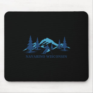 Navarino Wisconsin Ski Resort Skiing Skier  Mouse Pad
