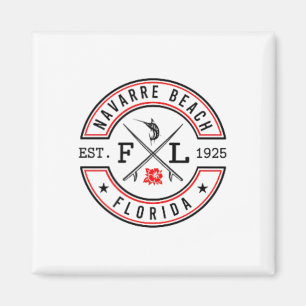 Navarre Beach Florida Fl Retro Surfer Beach Front Magnet