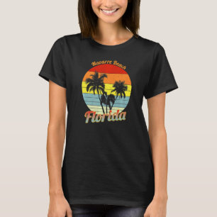 Navarre Beach Florida Retro Tropical Palm Trees Va T-Shirt