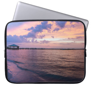 Navarre Beach Magic Hour Purple Sunset Laptop Sleeve
