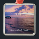 Navarre Beach Magic Hour Purple Sunset Ornament<br><div class="desc">Ornament souvenir featuring a photo of a breathtaking way to end the day on the beach! I took this magic hour photo just after sunset in Navarre Beach Florida, United States. Looking for more prints or products? Feel free to visit my store: http://www.zazzle.com/timelessmomentsphtgy This photo was taken by Jennifer White...</div>
