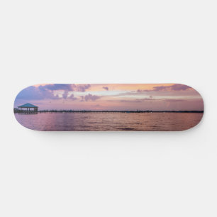 Navarre Beach Magic Hour Purple Sunset Skateboard