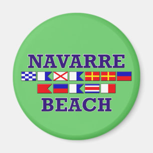 Navarre Beach Round Magnet