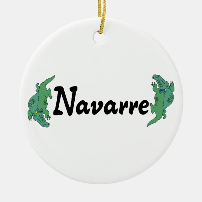 Navarre Florida Ceramic Tree Decoration (Front)