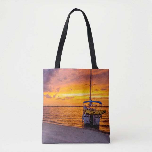 Navarre Florida Fire Sunset Tote Bag (Front)