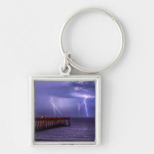 Navarre Florida Lightning Storm Key Ring
